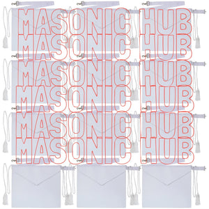 Masonic Hub Candidate / Entered Apprentice Faux Leather Apron with White Tassels Masonic Hub