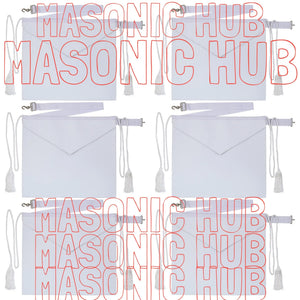 Masonic Hub Candidate / Entered Apprentice Faux Leather Apron with White Tassels Masonic Hub
