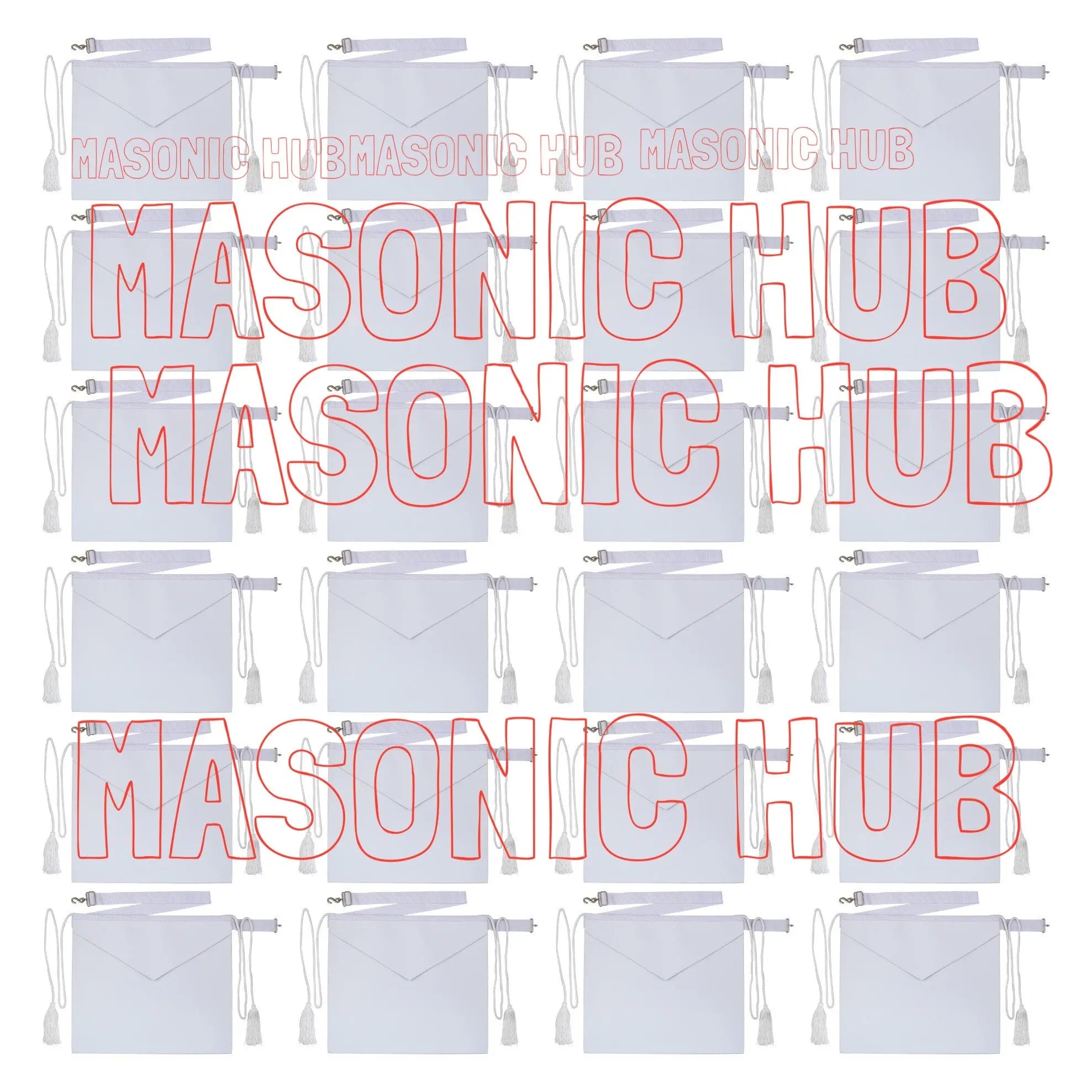 Masonic Hub Candidate / Entered Apprentice Faux Leather Apron with White Tassels Masonic Hub