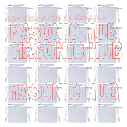 Masonic Hub Candidate / Entered Apprentice Faux Leather Apron with White Tassels