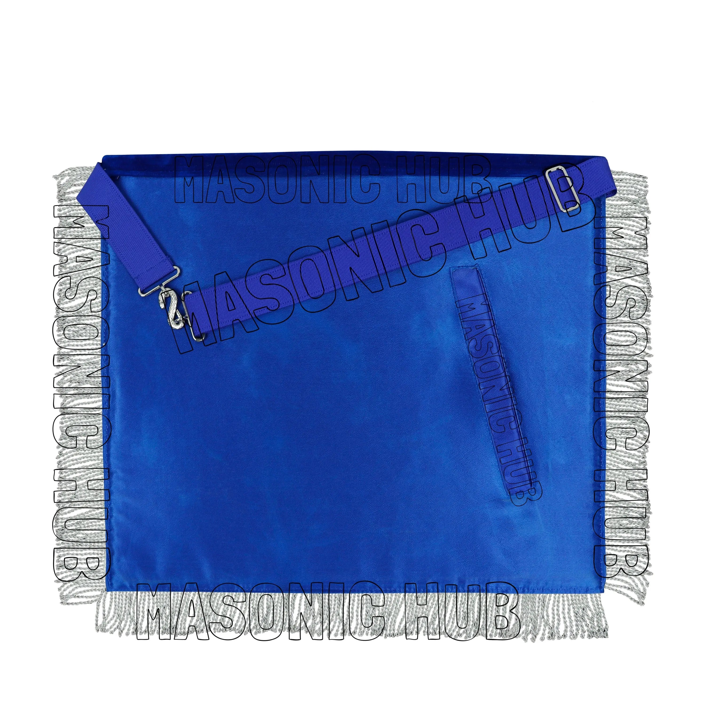 MASONIC REGALIA – CUSTOM PAST MASTER LAMBSKIN APRON (HAND EMBROIDERED, SILVER) Masonic Hub