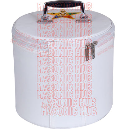 NEW ORDER OF EASTERN STAR FEZ CAP CASE – WHITE WITH EMBLEM