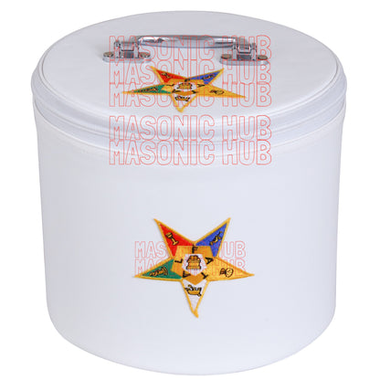 NEW ORDER OF EASTERN STAR FEZ CAP CASE – WHITE WITH EMBLEM