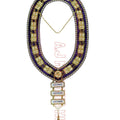 Past Master Masonic Chain Collar with Rhinestone Gold Bars – Gold Plated, Rhinestone Trim, Attached Jewels (White Sheet Backing) Masonic Hub