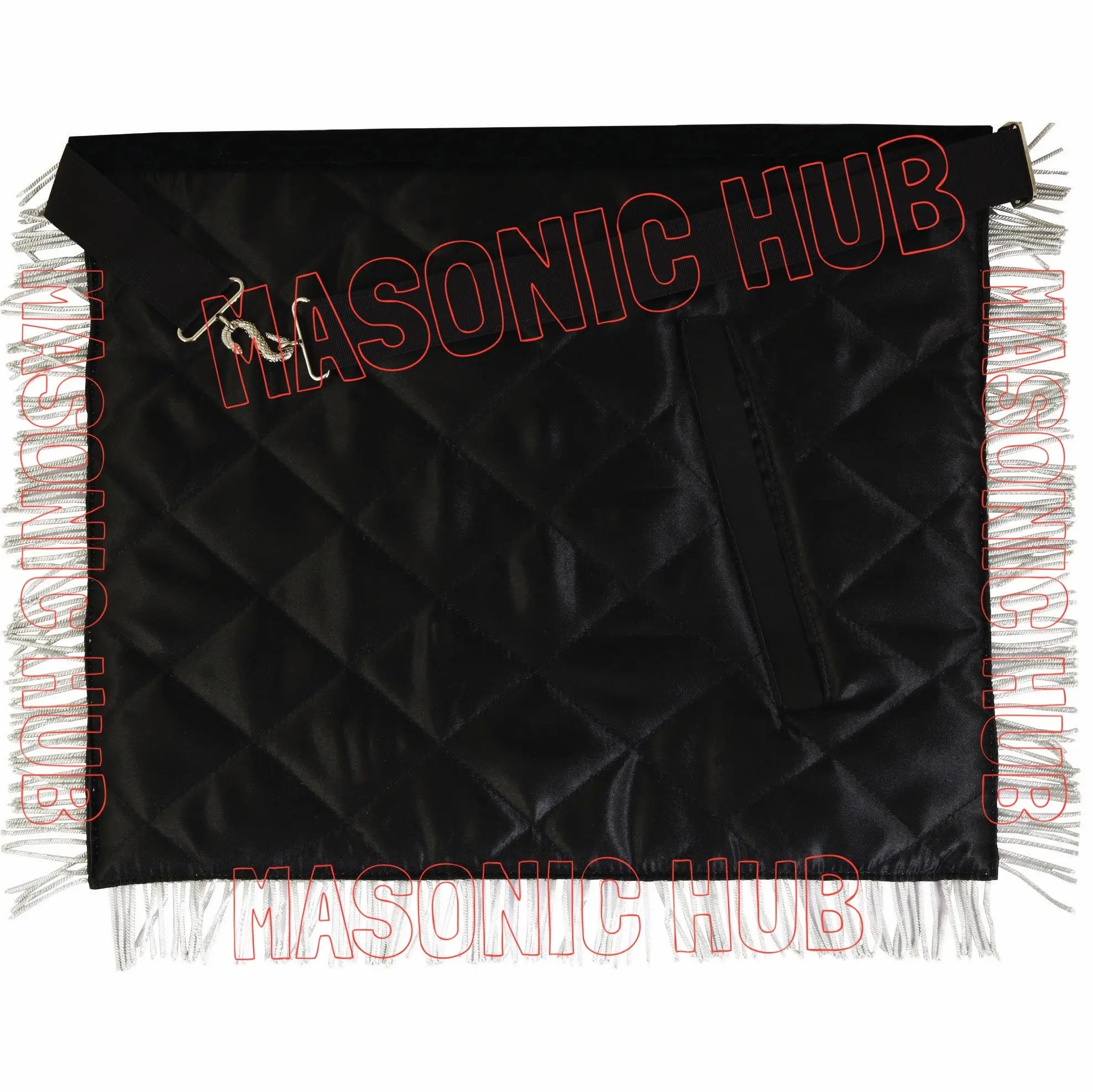 Past Master Skull & Cross Bones 100% Lambskin Masonic Apron - Handcrafted Masonic Hub