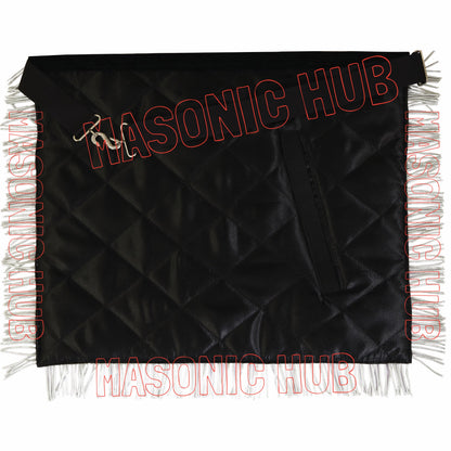 Past Master Skull & Cross Bones 100% Lambskin Masonic Apron - Handcrafted