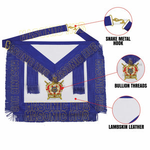Masonic Illinois DeMolay Apron – Handcrafted Excellence in 100% Lambskin Masonic Hub
