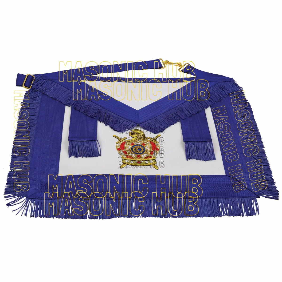 Masonic Illinois DeMolay Apron – Handcrafted Excellence in 100% Lambskin Masonic Hub