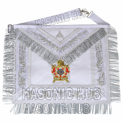 Handcrafted Masonic DeMolay Apron – 100% Lambskin with Master Mason Emblem