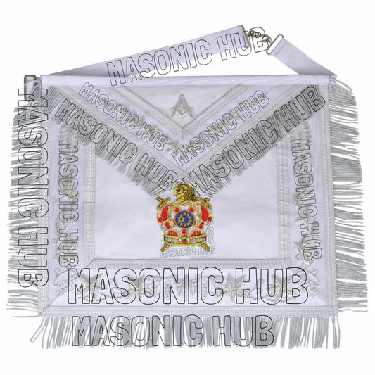 Handcrafted Masonic DeMolay Apron – 100% Lambskin with Master Mason Emblem