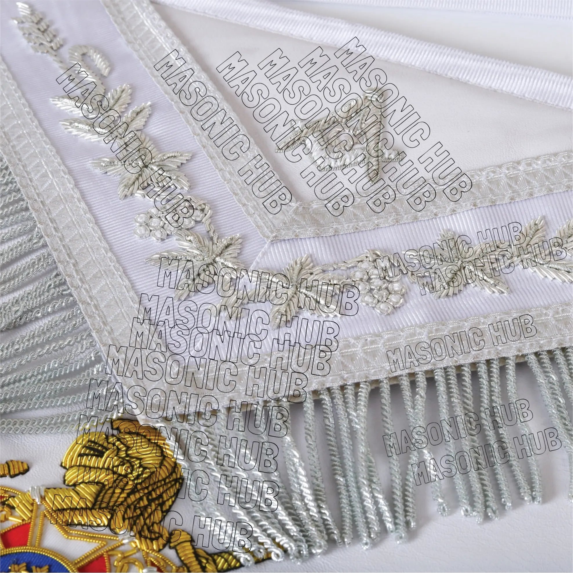 Handcrafted Masonic DeMolay Apron – 100% Lambskin with Master Mason Emblem Masonic Hub