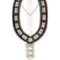 Past Master Masonic Chain Collar Blue Velvet with Rhinestone Gold Bars – Gold Plated, Rhinestone Trim, Attached Jewels (White Sheet Backing) Masonic Hub