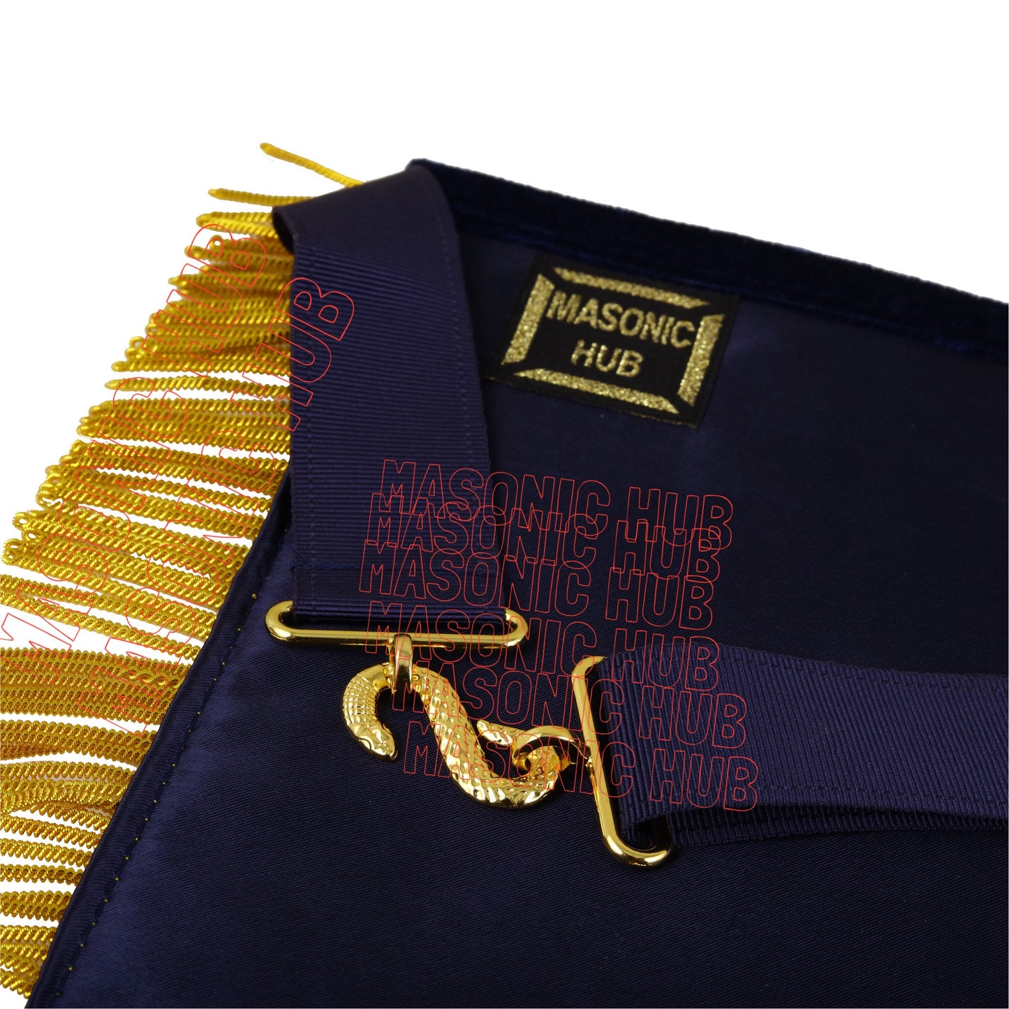 Handmade Masonic Past Master Apron with Compasses & Quadrant - Genuine Lambskin