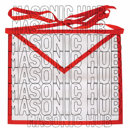 Exquisite Masonic Holy Royal Arch Apron – White Cotton Duck Cloth