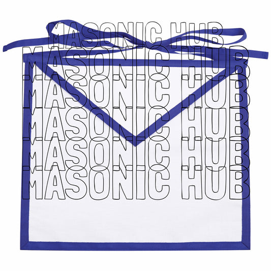 Sacred Craftsmanship: Masonic Blue Lodge White Cotton Apron