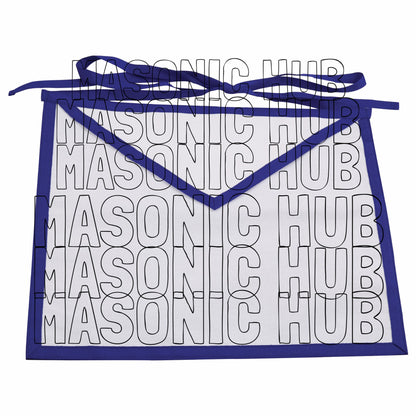 Sacred Craftsmanship: Masonic Blue Lodge White Cotton Apron