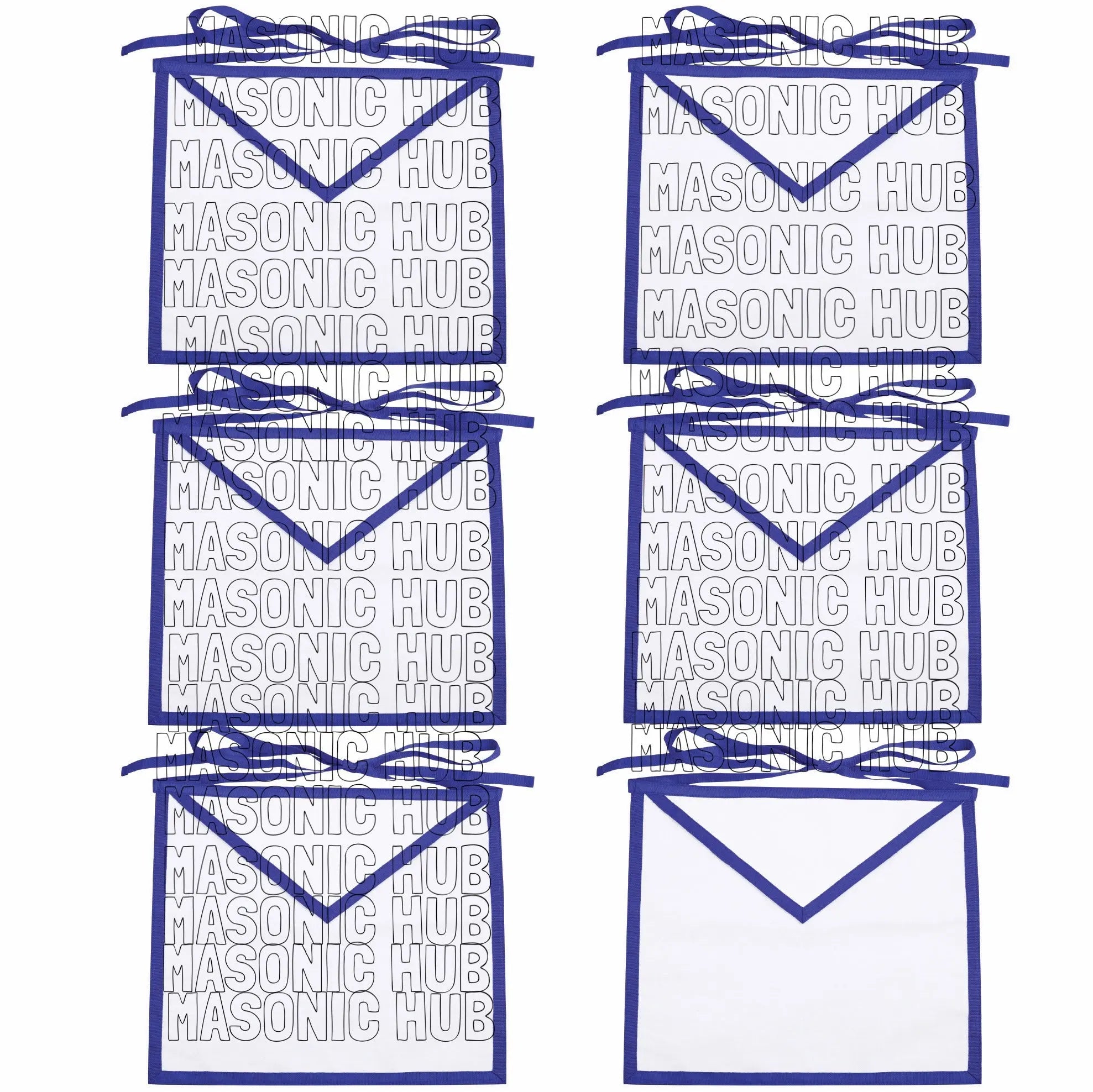 Sacred Craftsmanship: Masonic Blue Lodge White Cotton Apron Masonic Hub