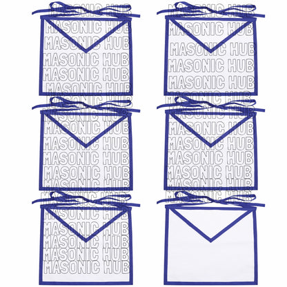 Sacred Craftsmanship: Masonic Blue Lodge White Cotton Apron