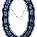 Masonic Past Master Compass & Quadrant Chain Collar – Silver Plated – Rhinestones Masonic Hub