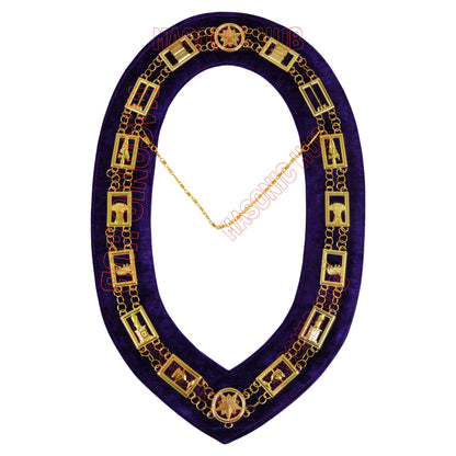 Masonic Regalia Blue Lodge Jr. Deacon Apron &amp; Chain Collar with Jewel