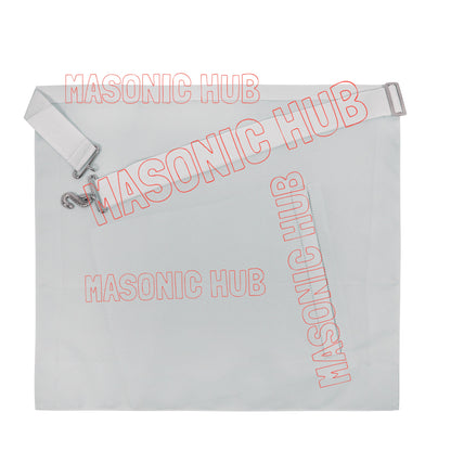 Master Mason Blue Lodge Apron – Machine Embroidered with Compass & Square