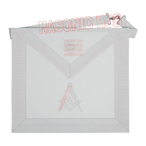 Master Mason Blue Lodge Apron – Machine Embroidered with Compass & Square Masonic Hub