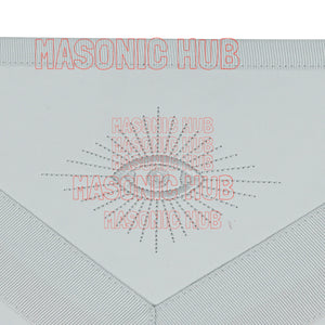 Master Mason Blue Lodge Apron – Machine Embroidered with Compass & Square Masonic Hub