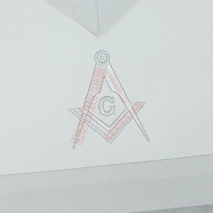 Master Mason Blue Lodge Apron – Machine Embroidered with Compass & Square Masonic Hub