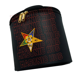 NEW ORDER OF EASTERN STAR FEZ CAP CASE – HANDCRAFTED BLACK WITH EMBLEM Masonic Hub