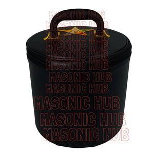 NEW ORDER OF EASTERN STAR FEZ CAP CASE – HANDCRAFTED BLACK WITH EMBLEM Masonic Hub
