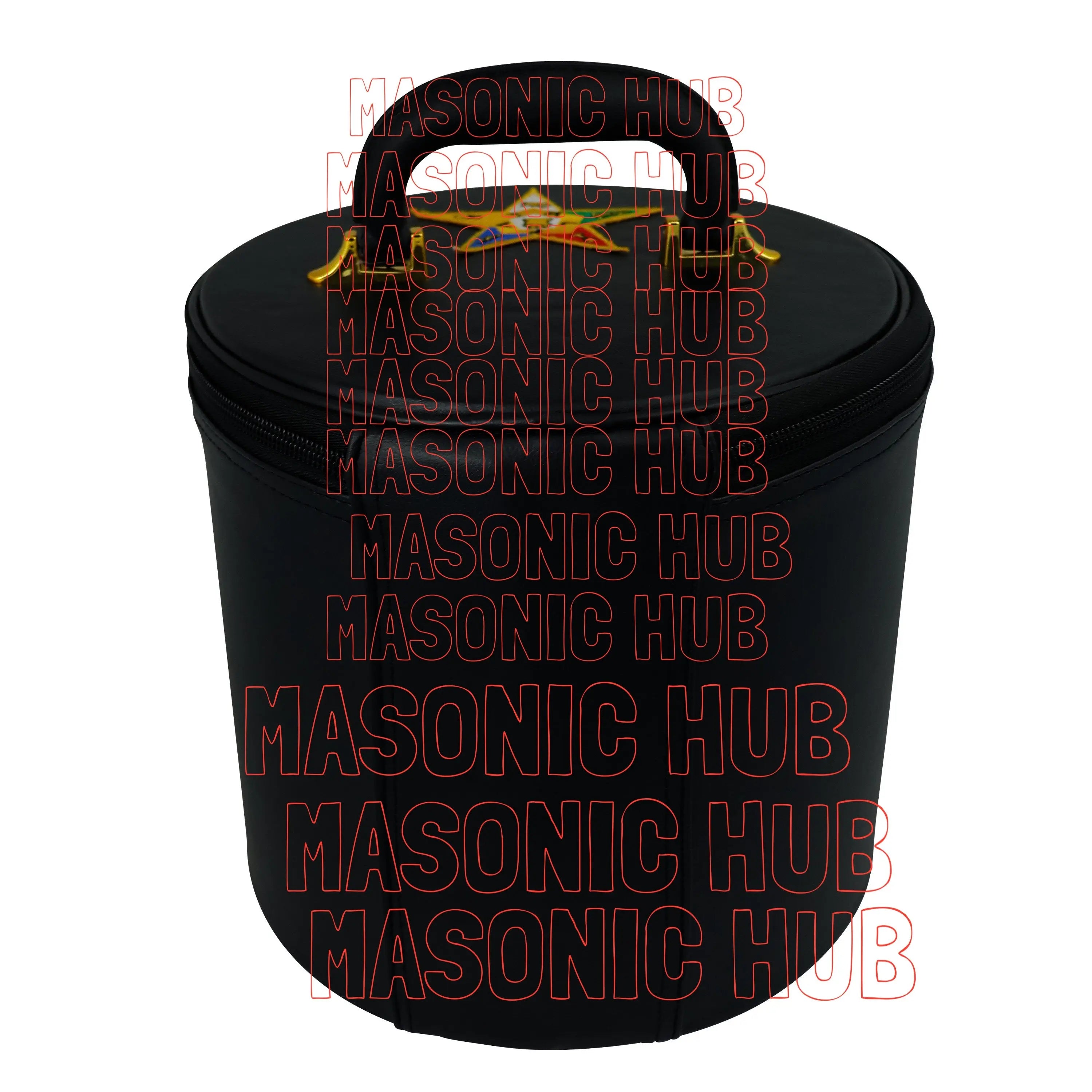 NEW ORDER OF EASTERN STAR FEZ CAP CASE – HANDCRAFTED BLACK WITH EMBLEM Masonic Hub