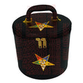 NEW ORDER OF EASTERN STAR FEZ CAP CASE – HANDCRAFTED BLACK WITH EMBLEM Masonic Hub