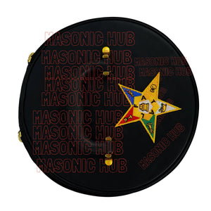 NEW ORDER OF EASTERN STAR FEZ CAP CASE – HANDCRAFTED BLACK WITH EMBLEM Masonic Hub