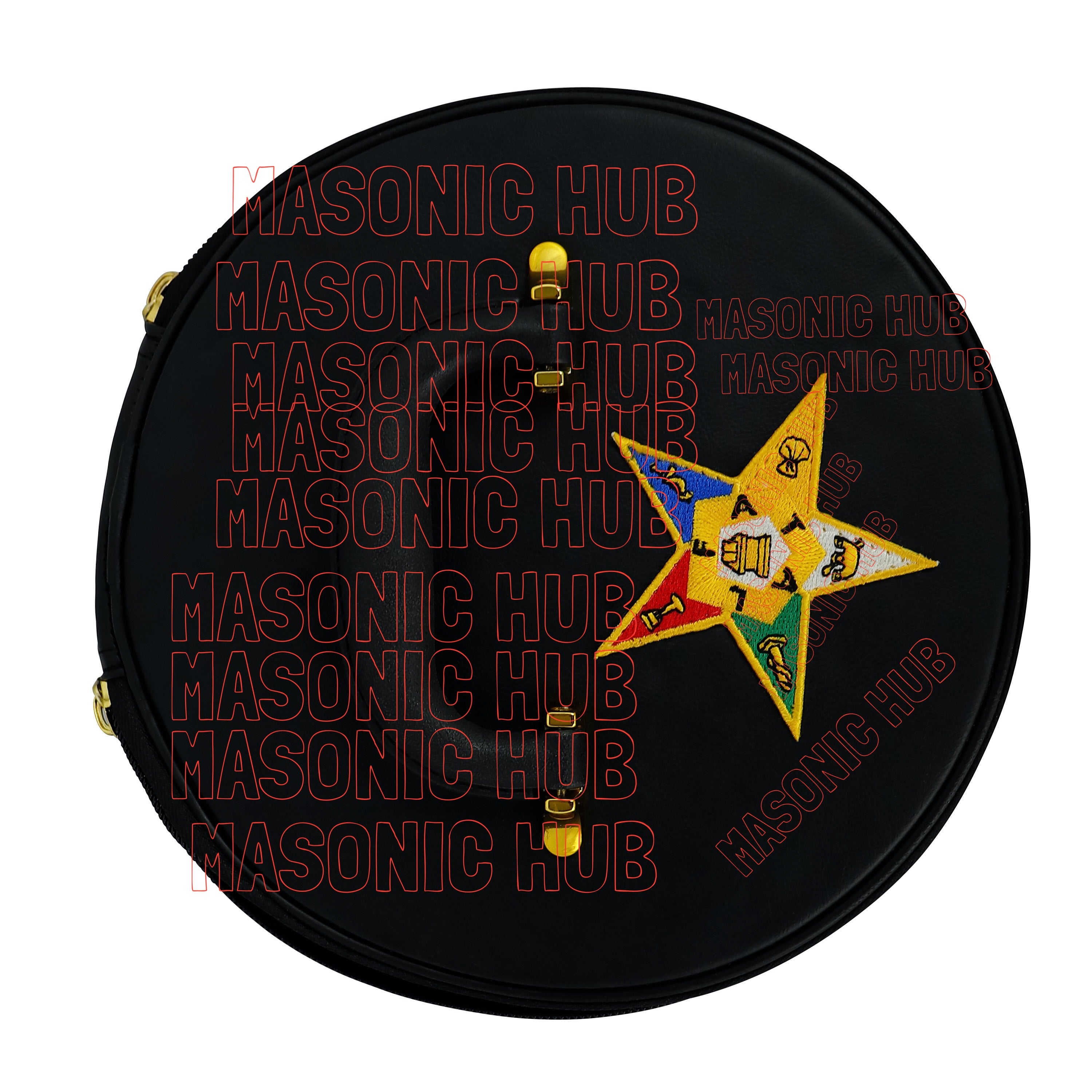 NEW ORDER OF EASTERN STAR FEZ CAP CASE – HANDCRAFTED BLACK WITH EMBLEM