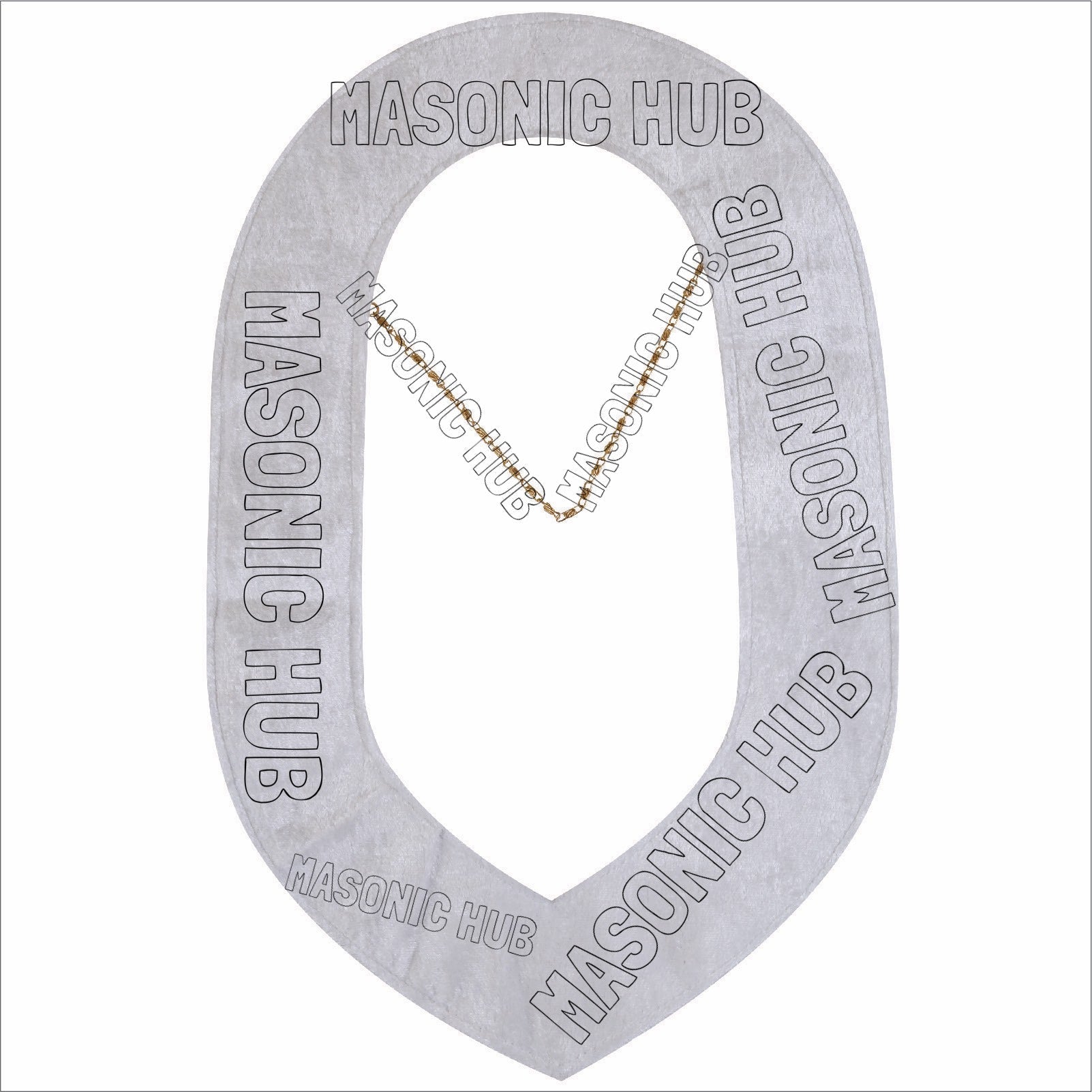 Daughter of Isis Masonic Regalia Gold Metal Chain Collar with Colorful DOI Discs Masonic Hub