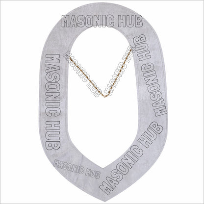 Daughter of Isis Masonic Regalia Gold Metal Chain Collar with Colorful DOI Discs