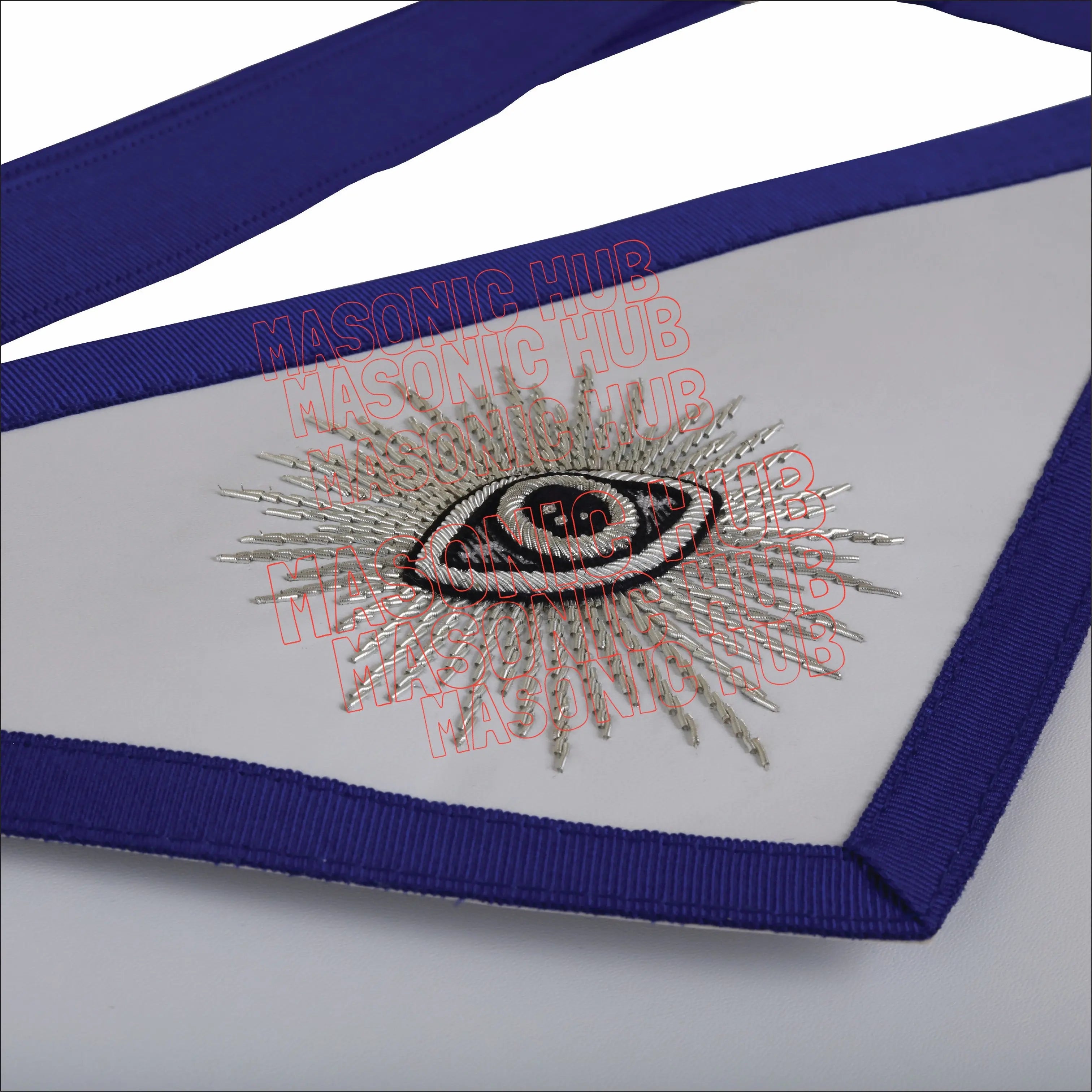 Texas Legacy: Genuine Leather Past Masters Apron – Hand-Embroidered Excellence Masonic Hub