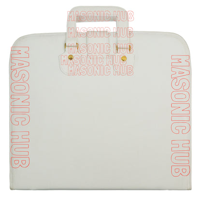 Handmade OES Masonic Apron Set – Eastern Star Apron with G Compass & Square, Chain Collar, Gloves, , and Apron Case