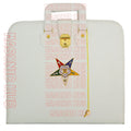 Masonic Order of Eastern Star (OES) Apron & Chain Collar Case – Hand Embroidered [White] Masonic Hub