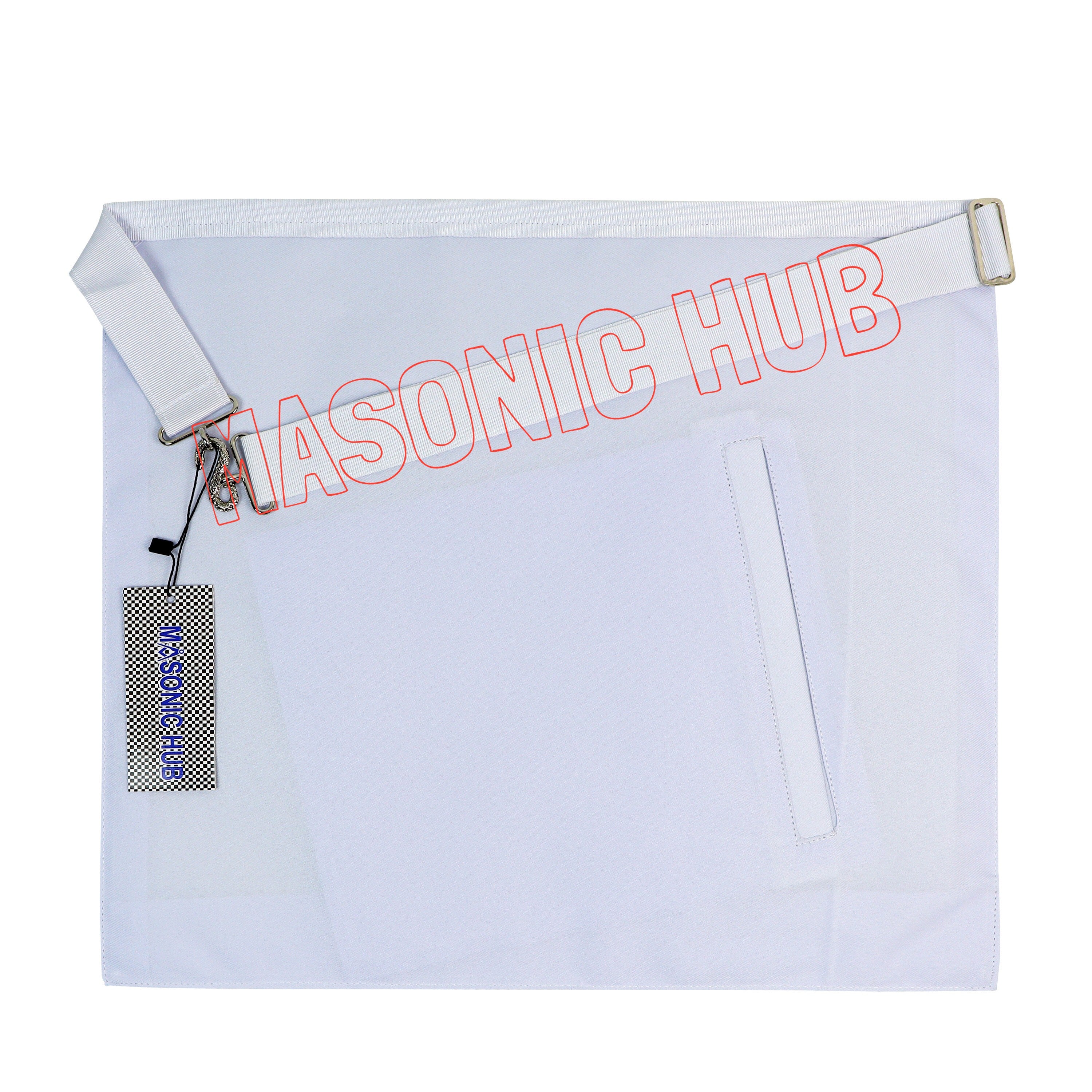 Masonic Candidate / Entered Apprentice Apron – Faux Leather with Shiny Ribbon