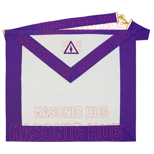 Cryptic Mason Left Break Masonic Lodge Lambskin Apron Royal & Select Trowel