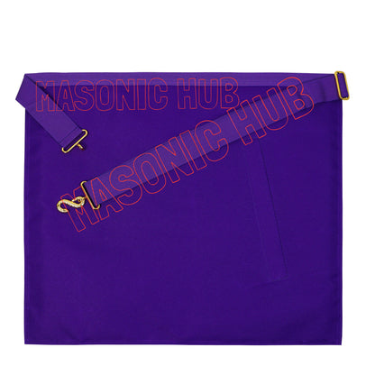 Cryptic Mason Left Break Masonic Lodge Lambskin Apron Royal & Select Trowel
