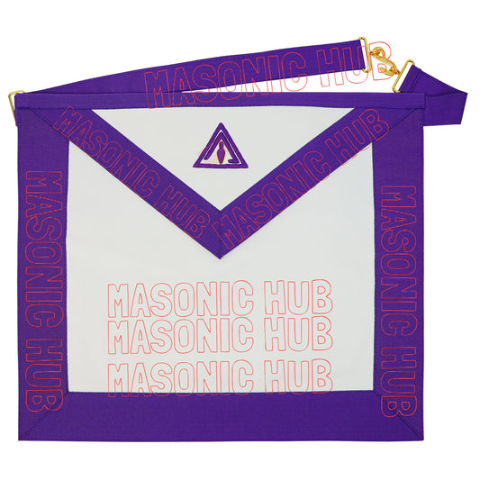 Hand-Embroidered Royal & Select Master (RSM) Member Masonic Apron