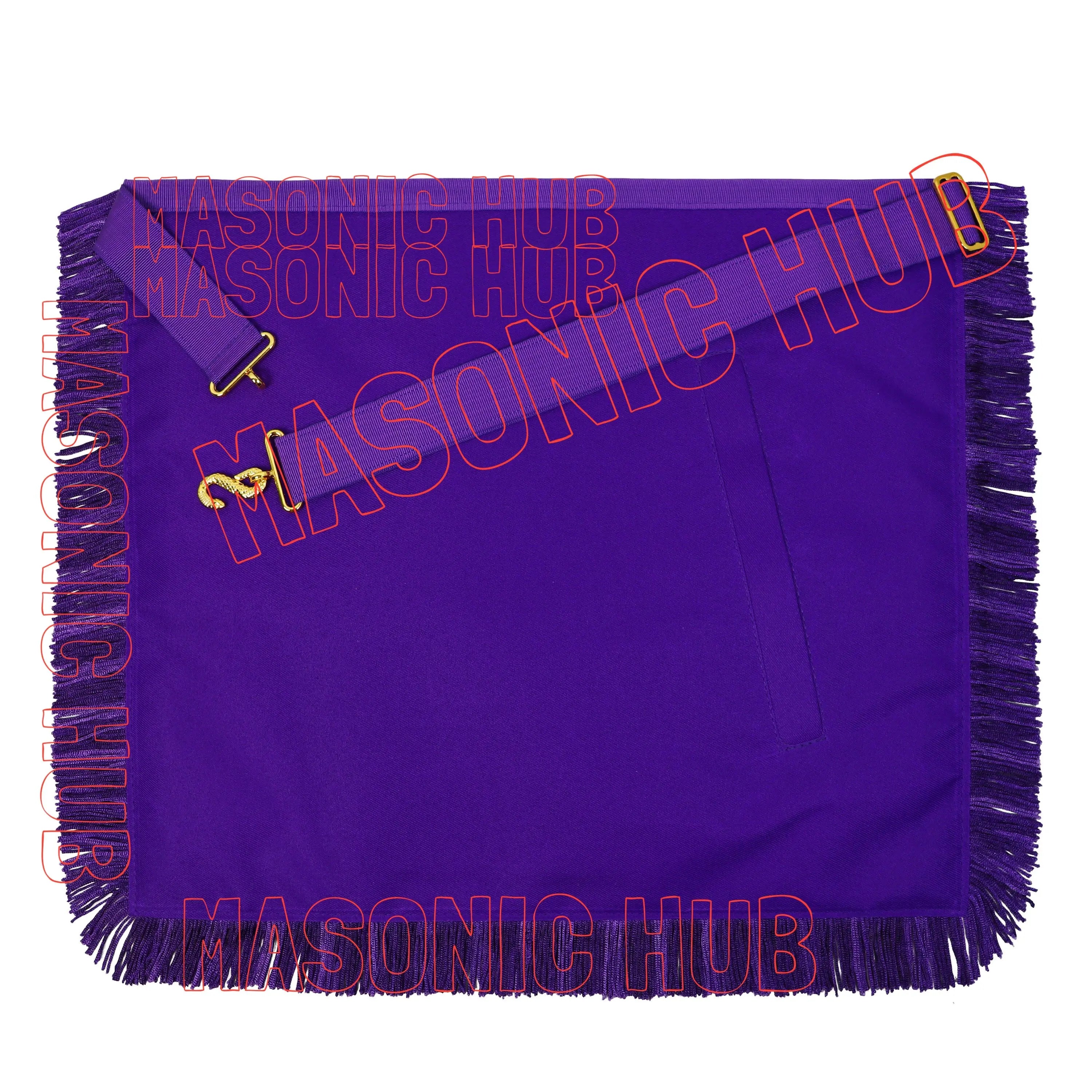 Hand-Embroidered Masonic Royal &amp; Select Master (RSM) Council Member Apron Masonic Hub