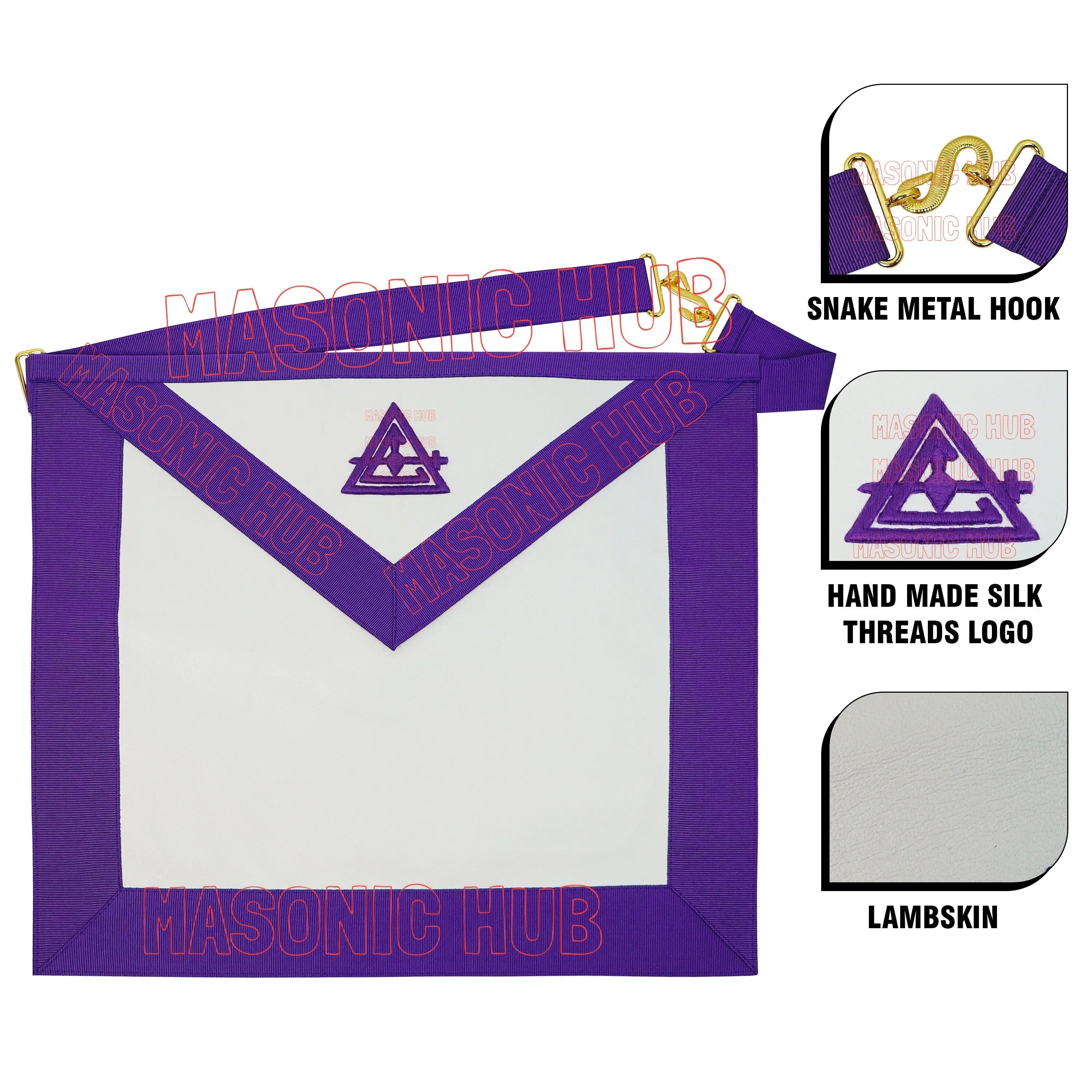Handcrafted Masonic Lambskin Apron – Royal & Select Master (RSM) Council Member Masonic Hub