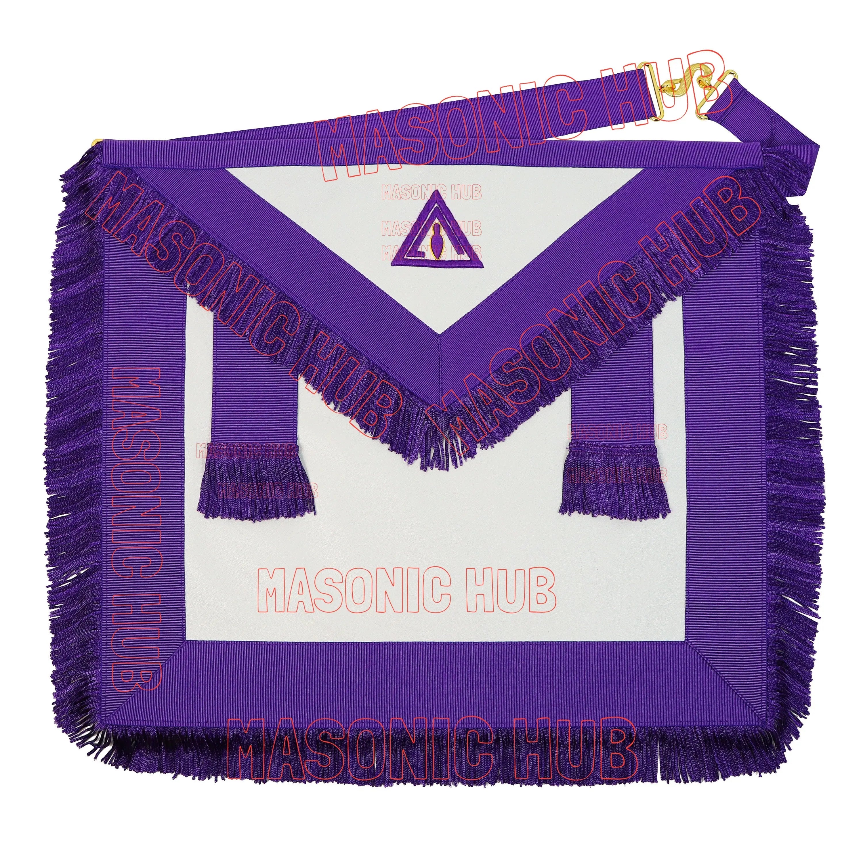 Handcrafted Masonic Council Member Lambskin Apron - Royal &amp; Select Master (RSM) Masonic Hub
