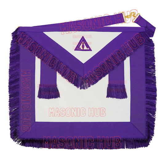 Handcrafted Masonic Council Member Lambskin Apron - Royal &amp; Select Master (RSM)