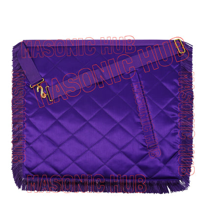 Handcrafted Masonic Council Past Thrice Illustrious Master (PTIM) Lambskin Apron