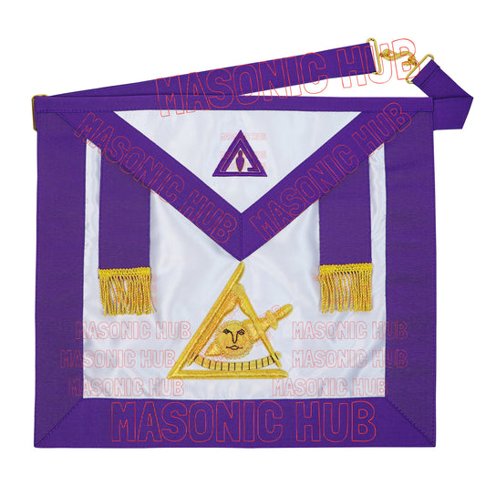 Hand-Embroidered Masonic Past Thrice Illustrious Master (PTIM) Apron