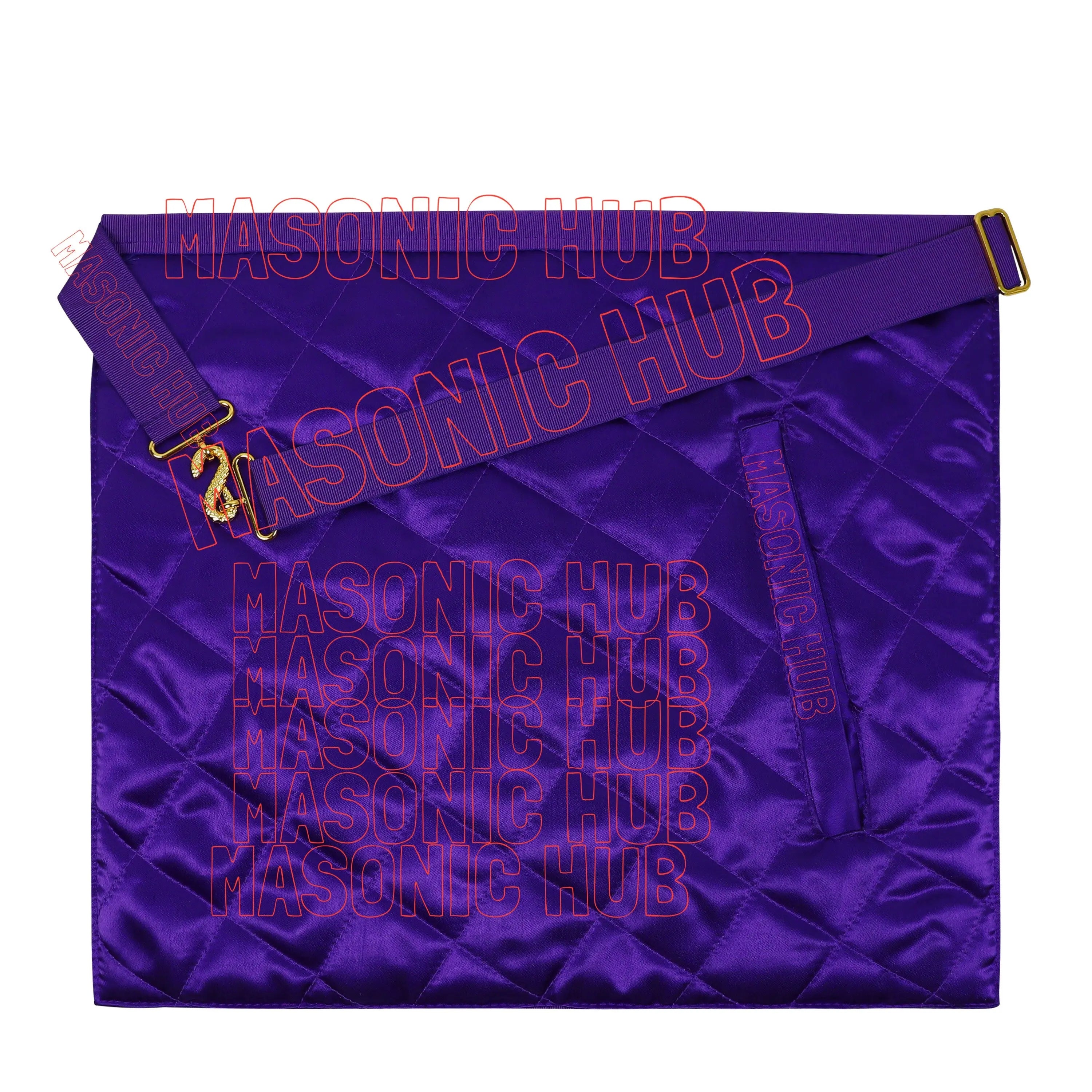 Hand-Embroidered Masonic Past Thrice Illustrious Master (PTIM) Apron Masonic Hub